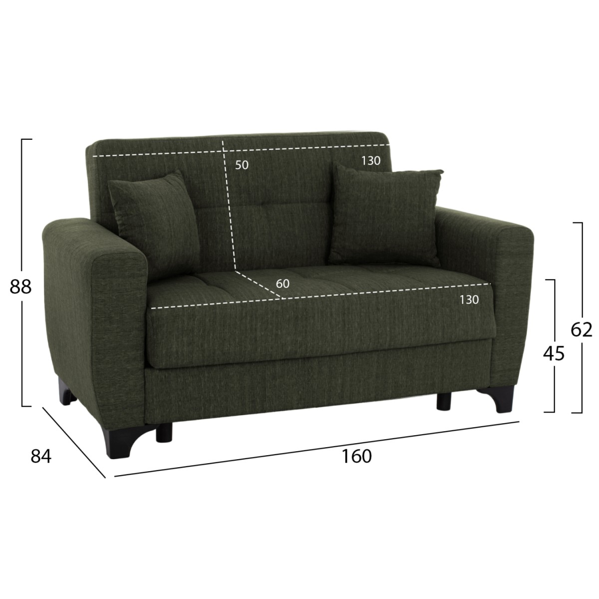 ΚΑΝΑΠΕΣ ΚΡΕΒΑΤΙ HEMA ΔΙΘΕΣΙΟΣ ΨΗΛΗ ΠΛΑΤΗ DARK OLIVE HM3243.05 160x84x88 εκ. ΚΑΝΑΠΕΣ ΚΡΕΒΑΤΙ HEMA ΔΙΘΕΣΙΟΣ ΨΗΛΗ ΠΛΑΤΗ DARK OLIVE HM3243.05 160x84x88 εκ.