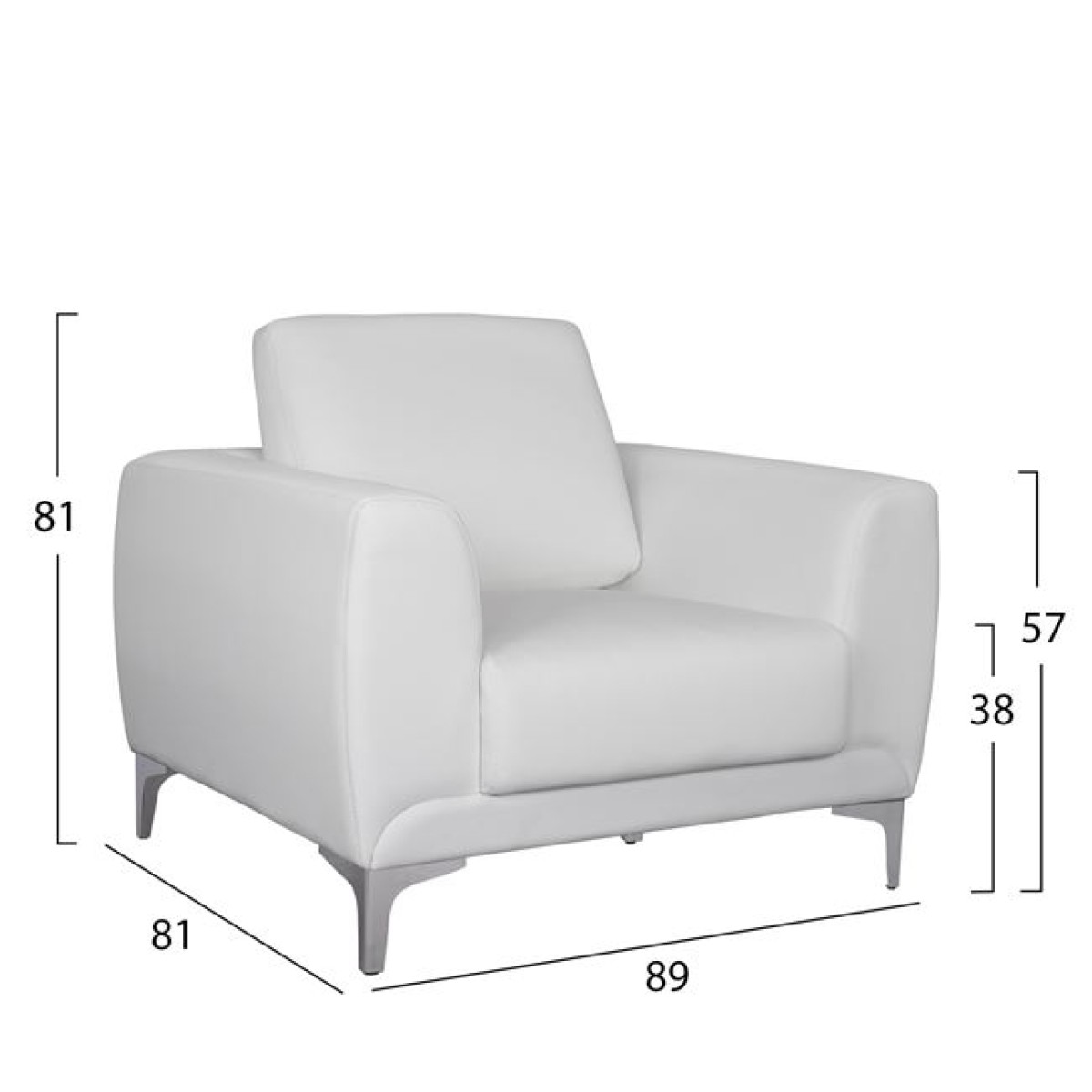 ΠΟΛΥΘΡΟΝΑ KENZIE HM3121.12 ΜΕ ΛΕΥΚΟ PU 89x81x81 εκ. ΠΟΛΥΘΡΟΝΑ KENZIE HM3121.12 ΜΕ ΛΕΥΚΟ PU 89x81x81 εκ.