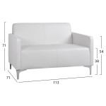 ΚΑΝΑΠΕΣ 2ΘΕΣΙΟΣ NELLIE HM3159.22 ΜΕ ΛΕΥΚΟ PU 113x71x71Υ εκ. ΚΑΝΑΠΕΣ 2ΘΕΣΙΟΣ NELLIE HM3159.22 ΜΕ ΛΕΥΚΟ PU 113x71x71Υ εκ.