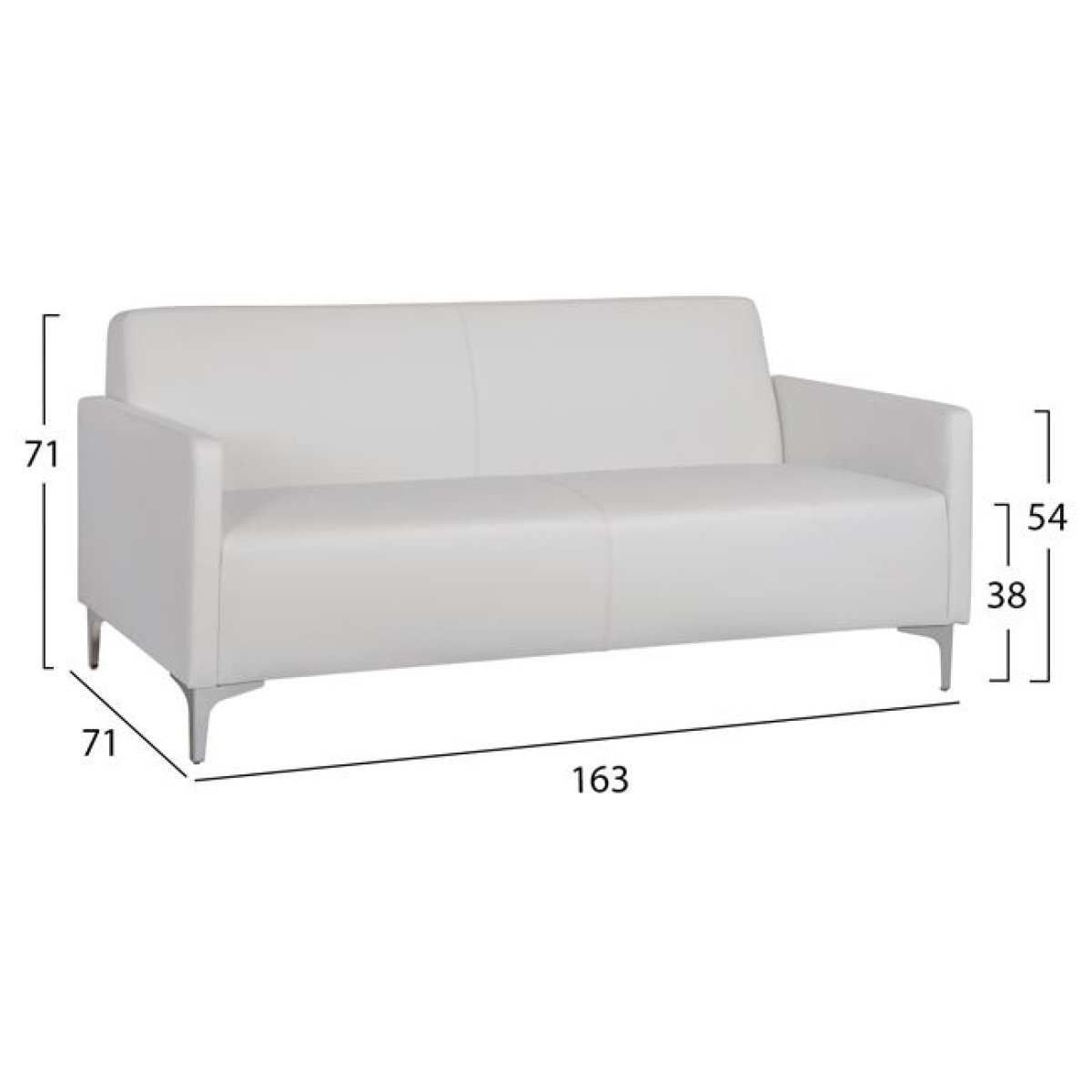 ΚΑΝΑΠΕΣ 3ΘΕΣΙΟΣ NELLIE HM3159.32 ΜΕ ΛΕΥΚΟ PU 163x71x71Υ εκ. ΚΑΝΑΠΕΣ 3ΘΕΣΙΟΣ NELLIE HM3159.32 ΜΕ ΛΕΥΚΟ PU 163x71x71Υ εκ.