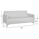 ΚΑΝΑΠΕΣ 3ΘΕΣΙΟΣ NELLIE HM3159.32 ΜΕ ΛΕΥΚΟ PU 163x71x71Υ εκ. ΚΑΝΑΠΕΣ 3ΘΕΣΙΟΣ NELLIE HM3159.32 ΜΕ ΛΕΥΚΟ PU 163x71x71Υ εκ.
