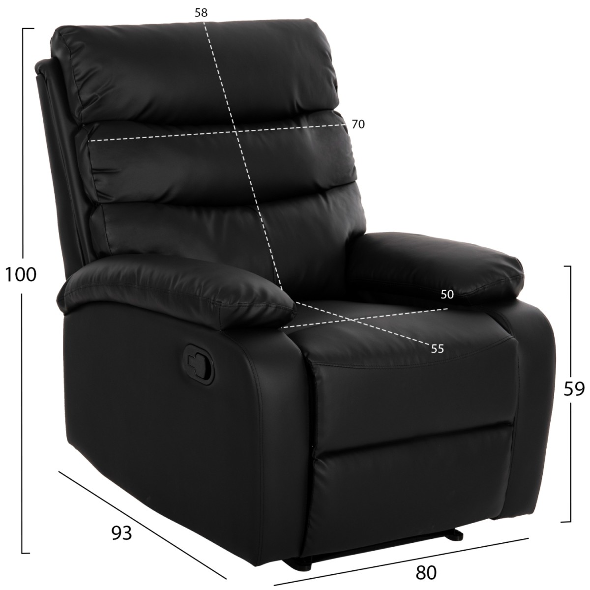 ΠΟΛΥΘΡΟΝΑ ΜΑΣΑΖ YASUMU HM9784.11 ΜΑΥΡΟ PU 80x93x100Υεκ. ΠΟΛΥΘΡΟΝΑ ΜΑΣΑΖ YASUMU HM9784.11 ΜΑΥΡΟ PU 80x93x100Υεκ.