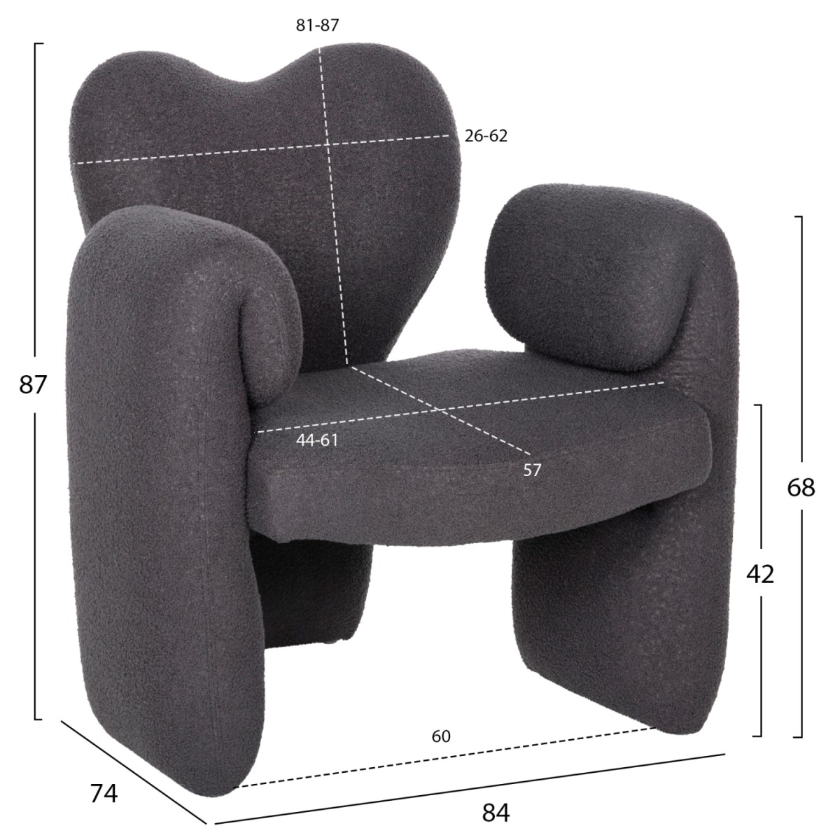 ΠΟΛΥΘΡΟΝΑ HARTT HM9777.01 ΓΚΡΙ TEDDY ΥΦΑΣΜΑ 84x74x87Yεκ. ΠΟΛΥΘΡΟΝΑ HARTT HM9777.01 ΓΚΡΙ TEDDY ΥΦΑΣΜΑ 84x74x87Yεκ.
