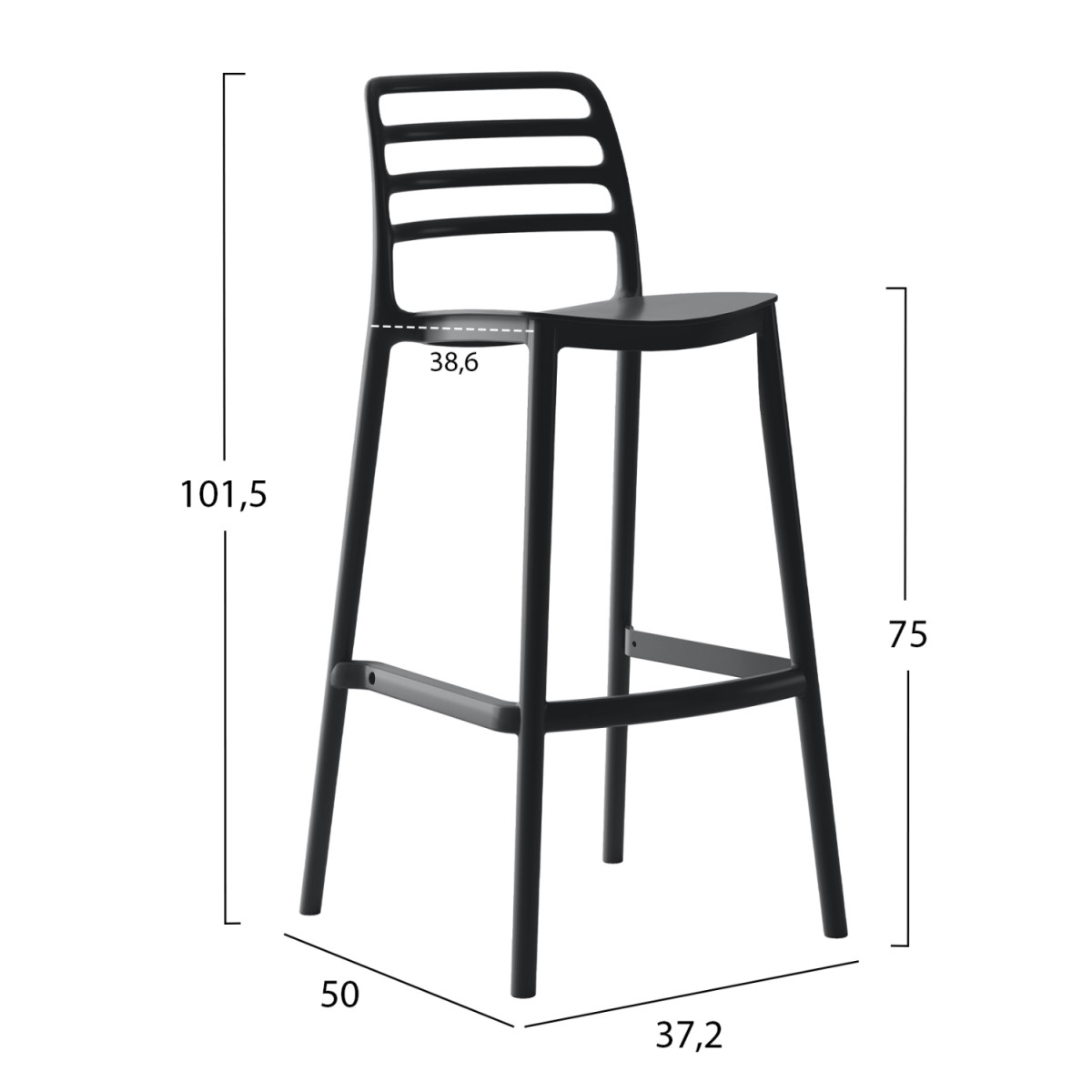 ΣΚΑΜΠΟ BAR ΠΟΛΥΠΡΟΠΥΛΕΝΙΟΥ SNOD HM6099.02 ΜΑΥΡΟ 37,2x50x101,5Υεκ. ΣΚΑΜΠΟ BAR ΠΟΛΥΠΡΟΠΥΛΕΝΙΟΥ SNOD HM6099.02 ΜΑΥΡΟ 37,2x50x101,5Υεκ.