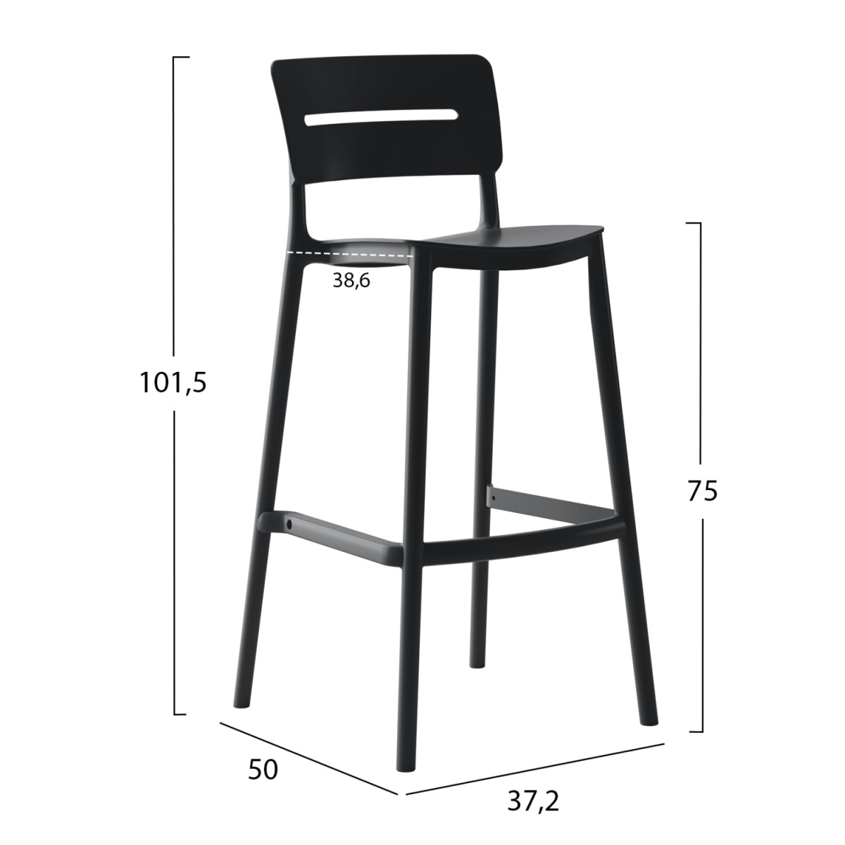 ΣΚΑΜΠΟ BAR ΠΟΛΥΠΡΟΠΥΛΕΝΙΟΥ SNOD2 HM6100.02 ΜΑΥΡΟ 37,2x50x101,5Υεκ. ΣΚΑΜΠΟ BAR ΠΟΛΥΠΡΟΠΥΛΕΝΙΟΥ SNOD2 HM6100.02 ΜΑΥΡΟ 37,2x50x101,5Υεκ.