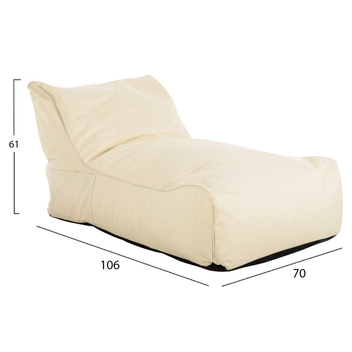 ΠΟΥΦ BLOOM ΑΔΙΑΒΡΟΧΟ HM5111.11 ΜΠΕΖ 106x70x61Υ εκ. ΠΟΥΦ BLOOM ΑΔΙΑΒΡΟΧΟ HM5111.11 ΜΠΕΖ 106x70x61Υ εκ.