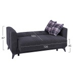 ΚΑΝΑΠΕΣ 2ΘΕΣΙΟΣ KRISTINA HM3165.20 ΓΚΡΙ ΜΕ ΑΝΘΡΑΚΙ ΠΟΔΙΑ 150x80x83 εκ. ΚΑΝΑΠΕΣ 2ΘΕΣΙΟΣ KRISTINA HM3165.20 ΓΚΡΙ ΜΕ ΑΝΘΡΑΚΙ ΠΟΔΙΑ 150x80x83 εκ.