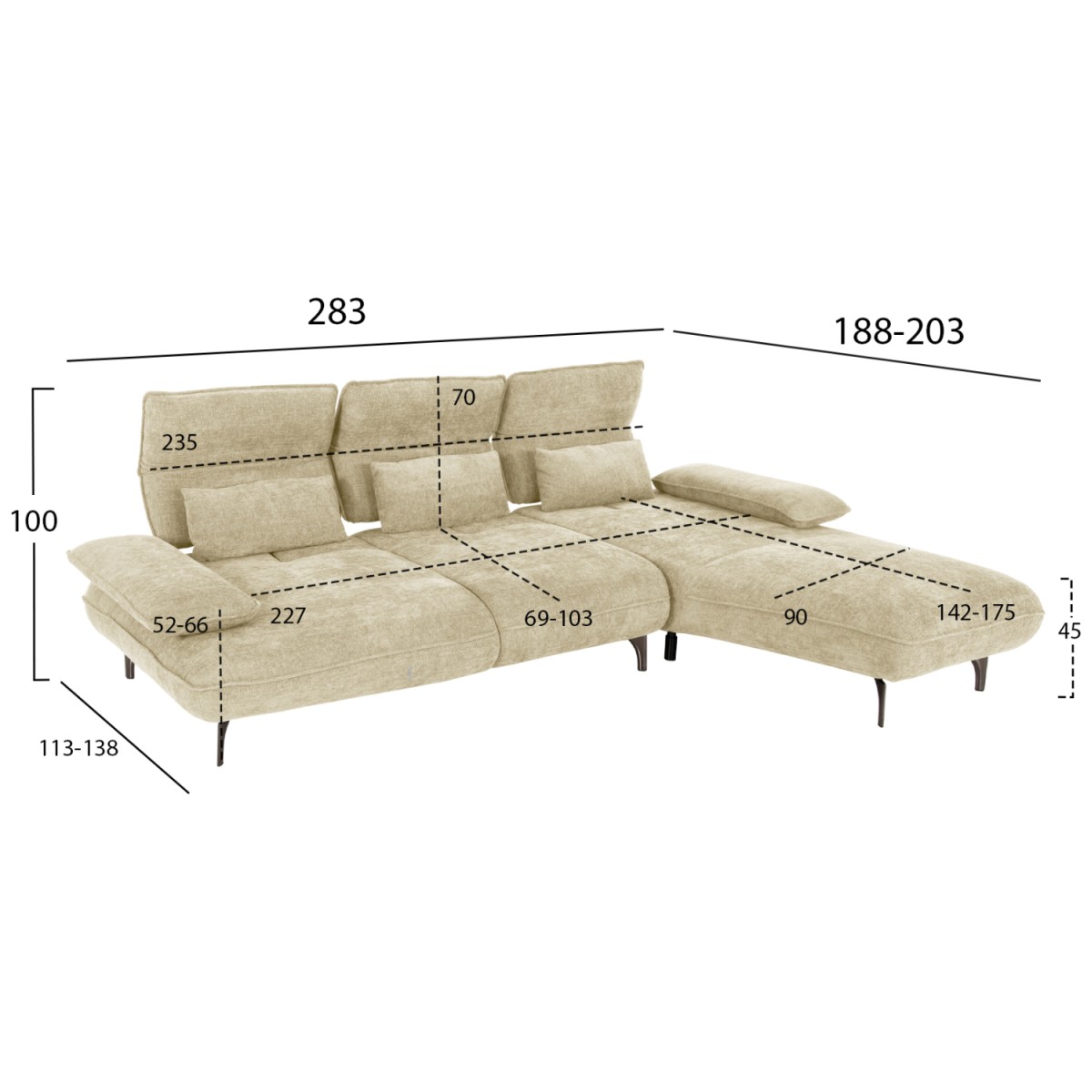 ΓΩΝΙΑΚΟΣ ΚΑΝΑΠΕΣ (ΔΕΞΙΑ) CONVERT HM3268.01R ΕΚΡΟΥ ΥΦΑΣΜΑ 283x188x100Υεκ. ΓΩΝΙΑΚΟΣ ΚΑΝΑΠΕΣ (ΔΕΞΙΑ) CONVERT HM3268.01R ΕΚΡΟΥ ΥΦΑΣΜΑ 283x188x100Υεκ.