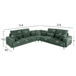 ΚΑΝΑΠΕΣ ΓΩΝΙΑ SYMMET HM3269.05 ΠΡΑΣΙΝΟ ΥΦΑΣΜΑ-ΑΝΘΡΑΚΙ ΠΟΔΙΑ 314x314x90-102Yεκ. ΚΑΝΑΠΕΣ ΓΩΝΙΑ SYMMET HM3269.05 ΠΡΑΣΙΝΟ ΥΦΑΣΜΑ-ΑΝΘΡΑΚΙ ΠΟΔΙΑ 314x314x90-102Yεκ.