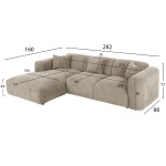 ΚΑΝΑΠΕΣ ΓΩΝΙΑ (ΑΡΙΣΤΕΡΗ) BRICKEN HM3275.01L ΜΠΕΖ ΥΦΑΣΜΑ 110-282x98-160x72Υεκ. ΚΑΝΑΠΕΣ ΓΩΝΙΑ (ΑΡΙΣΤΕΡΗ) BRICKEN HM3275.01L ΜΠΕΖ ΥΦΑΣΜΑ 110-282x98-160x72Υεκ.