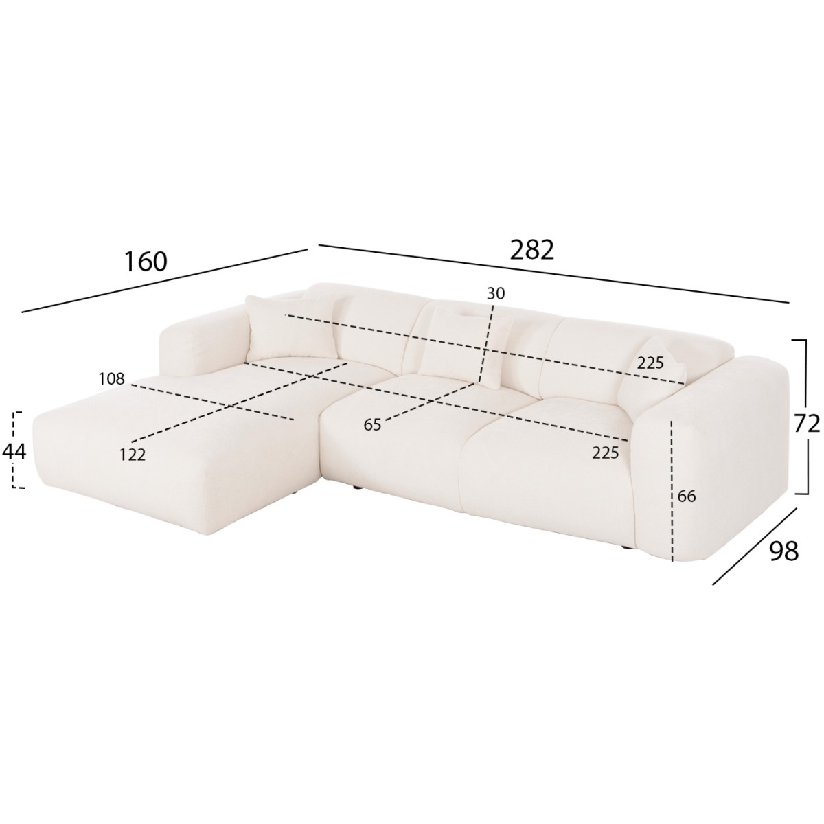 ΚΑΝΑΠΕΣ ΓΩΝΙΑ (ΑΡΙΣΤΕΡΗ) BRICKEN HM3275.02L ΛΕΥΚΟ ΥΦΑΣΜΑ 110-282x98-160x72Υεκ. ΚΑΝΑΠΕΣ ΓΩΝΙΑ (ΑΡΙΣΤΕΡΗ) BRICKEN HM3275.02L ΛΕΥΚΟ ΥΦΑΣΜΑ 110-282x98-160x72Υεκ.