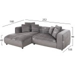 ΚΑΝΑΠΕΣ ΓΩΝΙΑ (ΑΡΙΣΤΕΡΗ) 3-ΘΕΣΙΟΣ GRACE HM3280.03L ΓΚΡΙ ΥΦΑΣΜΑ 252x160x70-90Υεκ ΚΑΝΑΠΕΣ ΓΩΝΙΑ (ΑΡΙΣΤΕΡΗ) 3-ΘΕΣΙΟΣ GRACE HM3280.03L ΓΚΡΙ ΥΦΑΣΜΑ 252x160x70-90Υεκ