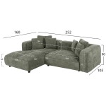 ΚΑΝΑΠΕΣ ΓΩΝΙΑ (ΑΡΙΣΤΕΡΗ) 3-ΘΕΣΙΟΣ GRACE HM3280.05L ΠΡΑΣΙΝΟ ΥΦΑΣΜΑ 252x160x70-90Υεκ ΚΑΝΑΠΕΣ ΓΩΝΙΑ (ΑΡΙΣΤΕΡΗ) 3-ΘΕΣΙΟΣ GRACE HM3280.05L ΠΡΑΣΙΝΟ ΥΦΑΣΜΑ 252x160x70-90Υεκ
