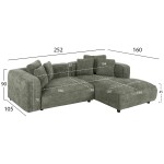 ΚΑΝΑΠΕΣ ΓΩΝΙΑ 3-ΘΕΣΙΟΣ GRACE HM3280.05R ΠΡΑΣΙΝΟ ΥΦΑΣΜΑ 252x105-160x70-90Υεκ. ΚΑΝΑΠΕΣ ΓΩΝΙΑ 3-ΘΕΣΙΟΣ GRACE HM3280.05R ΠΡΑΣΙΝΟ ΥΦΑΣΜΑ 252x105-160x70-90Υεκ.