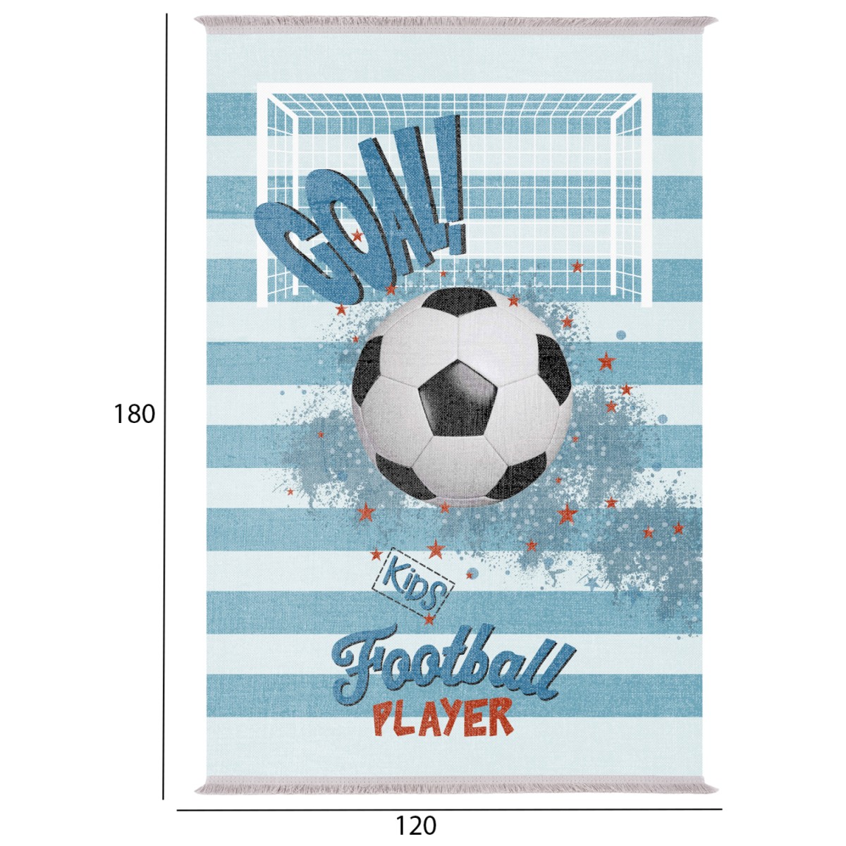 ΠΑΙΔΙΚΟ ΧΑΛΙ ΜΕ ΚΡΟΣΙΑ GOAL ΜΠΛΕ HM7679.21 120Χ180 εκ. ΠΑΙΔΙΚΟ ΧΑΛΙ ΜΕ ΚΡΟΣΙΑ GOAL ΜΠΛΕ HM7679.21 120Χ180 εκ.