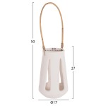 ΕΠΙΤΡΑΠΕΖΙΟ ΦΑΝΑΡΙ ERANTYL HM4696.02L ΛΕΥΚΟ FIBER CEMENT & ΧΕΡΟΥΛΙ RATTAN Φ17x27Yεκ.