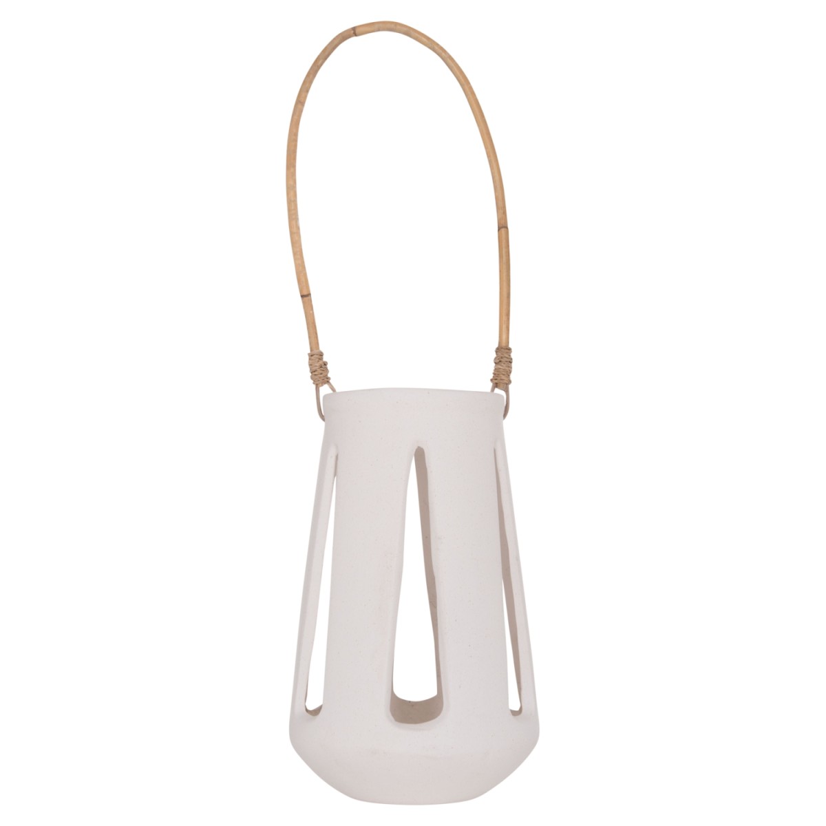 ΕΠΙΤΡΑΠΕΖΙΟ ΦΑΝΑΡΙ ERANTYL HM4696.02L ΛΕΥΚΟ FIBER CEMENT & ΧΕΡΟΥΛΙ RATTAN Φ17x27Yεκ.