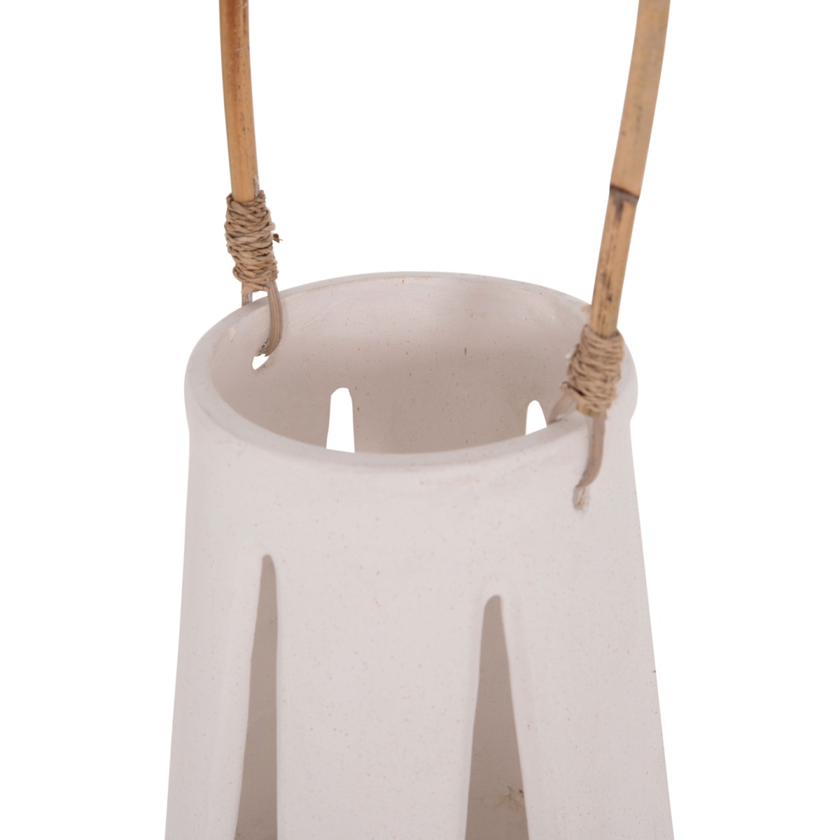 ΕΠΙΤΡΑΠΕΖΙΟ ΦΑΝΑΡΙ ERANTYL HM4696.02L ΛΕΥΚΟ FIBER CEMENT & ΧΕΡΟΥΛΙ RATTAN Φ17x27Yεκ.