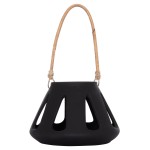 ΕΠΙΤΡΑΠΕΖΙΟ ΦΑΝΑΡΙ ERANTYL HM4696.01S ΜΑΥΡΟ FIBER CEMENT & ΧΕΡΟΥΛΙ RATTAN Φ25x17Yεκ.