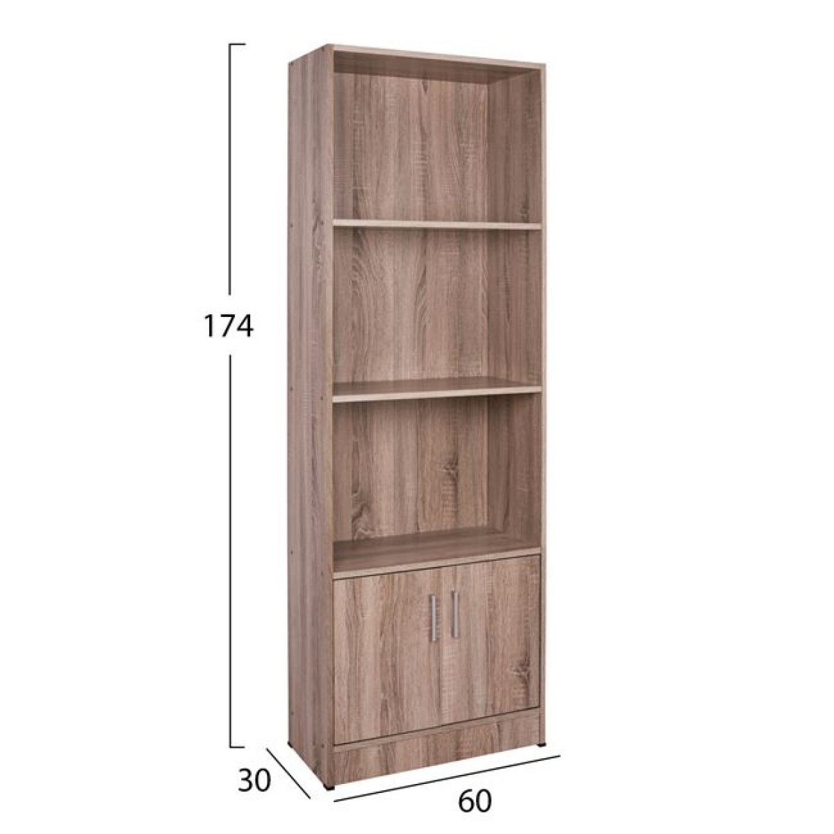 ΒΙΒΛΙΟΘΗΚΗ ΜΕΛΑΜΙΝΗΣ HAYDEN HM2269.02 ΣΕ ΧΡΩΜΑ SONAMA 60x30x174Υεκ. ΒΙΒΛΙΟΘΗΚΗ ΜΕΛΑΜΙΝΗΣ HAYDEN HM2269.02 ΣΕ ΧΡΩΜΑ SONAMA 60x30x174Υεκ.
