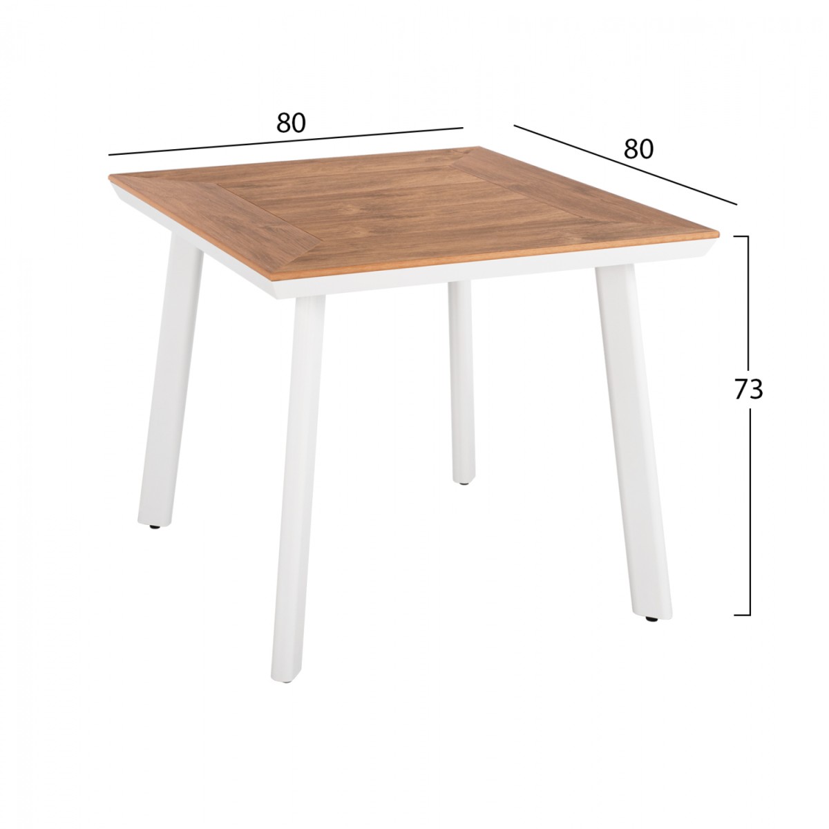 ΤΡΑΠΕΖΙ ΑΛΟΥΜΙΝΙΟΥ TABER ΛΕΥΚΟ ΜΕ ΕΠΙΦΑΝΕΙΑ POLYWOOD HM5563.01 80x80x73Υ ΕΚ. ΤΡΑΠΕΖΙ ΑΛΟΥΜΙΝΙΟΥ TABER ΛΕΥΚΟ ΜΕ ΕΠΙΦΑΝΕΙΑ POLYWOOD HM5563.01 80x80x73Υ ΕΚ.