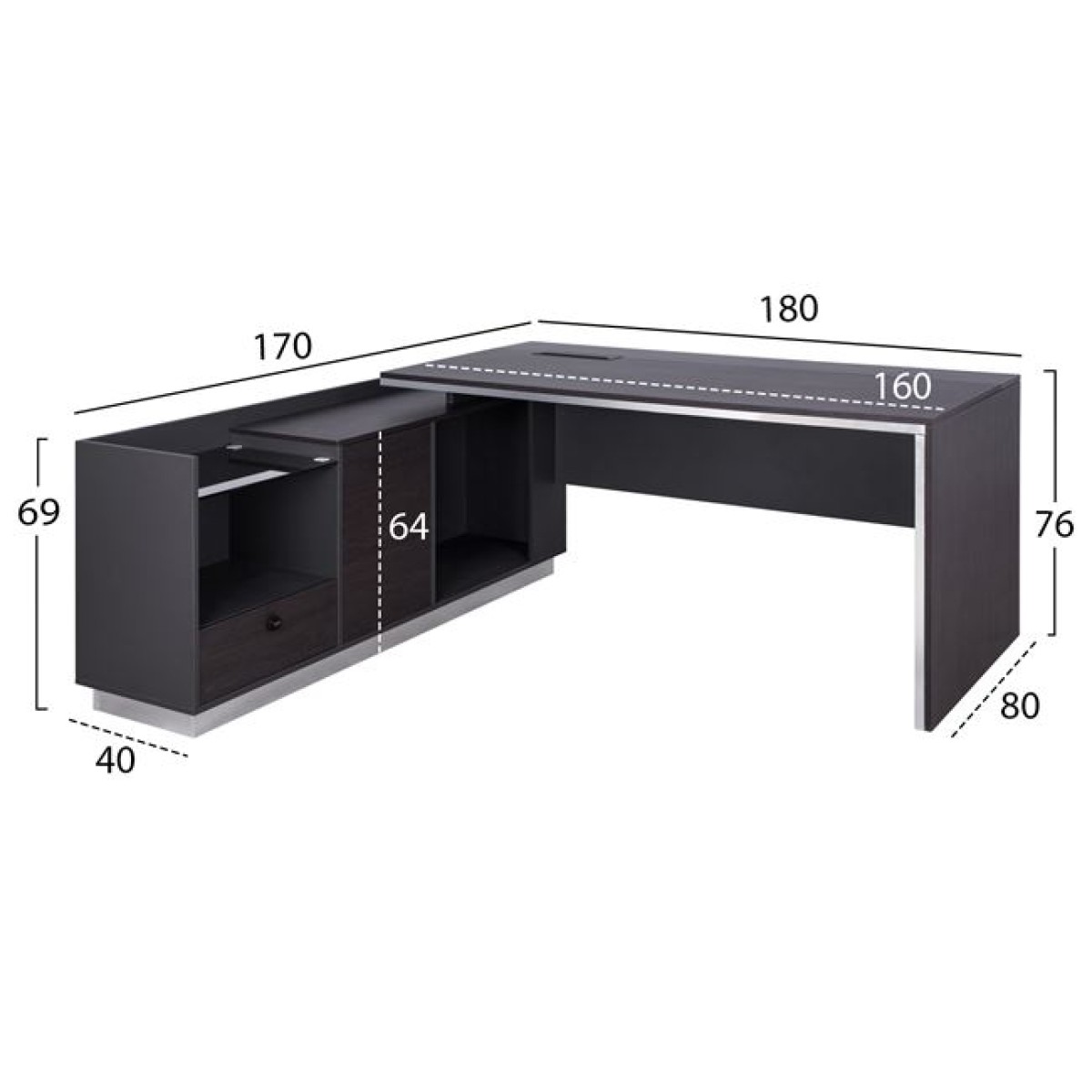 ΓΡΑΦΕΙΟ ΕΠΑΓΓΕΛΜΑΤΙΚΟ ΑΡΙΣΤΕΡΗ ΓΩΝΙΑ ROSEWOOD HM2086L 180X170X76Υ εκ. ΓΡΑΦΕΙΟ ΕΠΑΓΓΕΛΜΑΤΙΚΟ ΑΡΙΣΤΕΡΗ ΓΩΝΙΑ ROSEWOOD HM2086L 180X170X76Υ εκ.