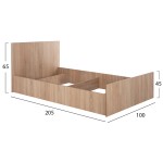 ΚΡΕΒΑΤΙ ADLER ΜΟΝΟ 90X200 SONAMA OAK HM2433.01 ΚΡΕΒΑΤΙ ADLER ΜΟΝΟ 90X200 SONAMA OAK HM2433.01