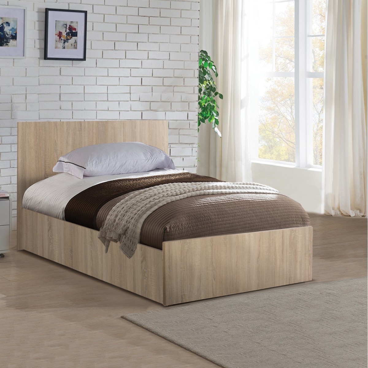 ΚΡΕΒΑΤΙ ADLER ΜΟΝΟ 90X200 SONAMA OAK HM2433.01 ΚΡΕΒΑΤΙ ADLER ΜΟΝΟ 90X200 SONAMA OAK HM2433.01