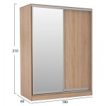 ΝΤΟΥΛΑΠΑ 2ΦΥΛΛΗ 180X60X210Υεκ. ΣΥΡΟΜΕΝΗ ΜΕ ΚΑΘΡΕΠΤΗ SONAMA OAK HM2437 ΝΤΟΥΛΑΠΑ 2ΦΥΛΛΗ 180X60X210Υεκ. ΣΥΡΟΜΕΝΗ ΜΕ ΚΑΘΡΕΠΤΗ SONAMA OAK HM2437