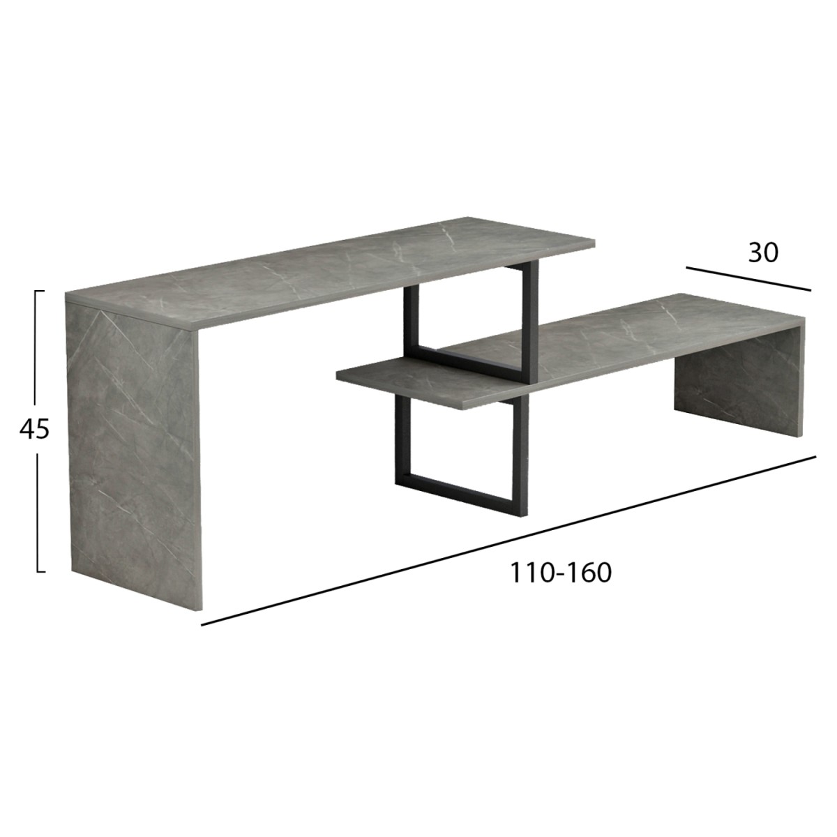 ΕΠΙΠΛΟ ΤΗΛΕΟΡΑΣΗΣ ΕΠΕΚΤ. BRIGGITE HM8892.11 ΜΕΛΑΜΙΝΗ GREY STONE TEXTURE 160x30x45Υεκ. ΕΠΙΠΛΟ ΤΗΛΕΟΡΑΣΗΣ ΕΠΕΚΤ. BRIGGITE HM8892.11 ΜΕΛΑΜΙΝΗ GREY STONE TEXTURE 160x30x45Υεκ.