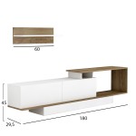ΣΥΝΘΕΤΟ ΤΗΛΕΟΡΑΣΗΣ GARCELLE HM8904.11 ΜΕΛΑΜΙΝΗ ΣΕ ΦΥΣΙΚΟ-ΛΕΥΚΟ 180x29,6x45Υεκ ΣΥΝΘΕΤΟ ΤΗΛΕΟΡΑΣΗΣ GARCELLE HM8904.11 ΜΕΛΑΜΙΝΗ ΣΕ ΦΥΣΙΚΟ-ΛΕΥΚΟ 180x29,6x45Υεκ