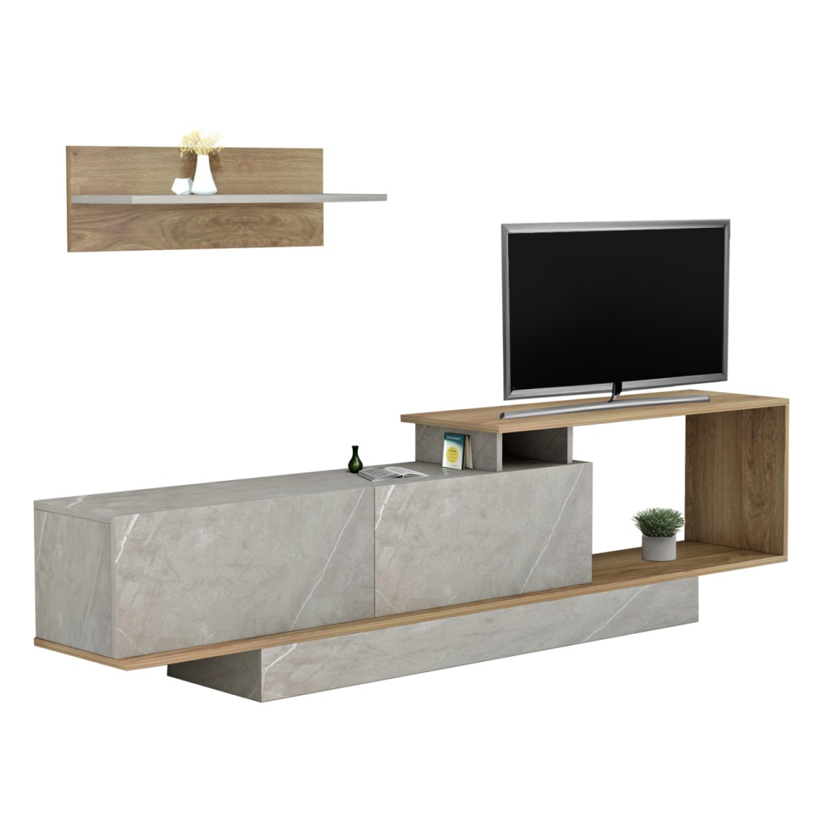 ΣΥΝΘΕΤΟ ΤΗΛΕΟΡΑΣΗΣ GARCELLE HM8904.14 ΜΕΛΑΜΙΝΗ ΦΥΣΙΚΟ-STONE TEXTURE 180x29,6x45Υεκ ΣΥΝΘΕΤΟ ΤΗΛΕΟΡΑΣΗΣ GARCELLE HM8904.14 ΜΕΛΑΜΙΝΗ ΦΥΣΙΚΟ-STONE TEXTURE 180x29,6x45Υεκ