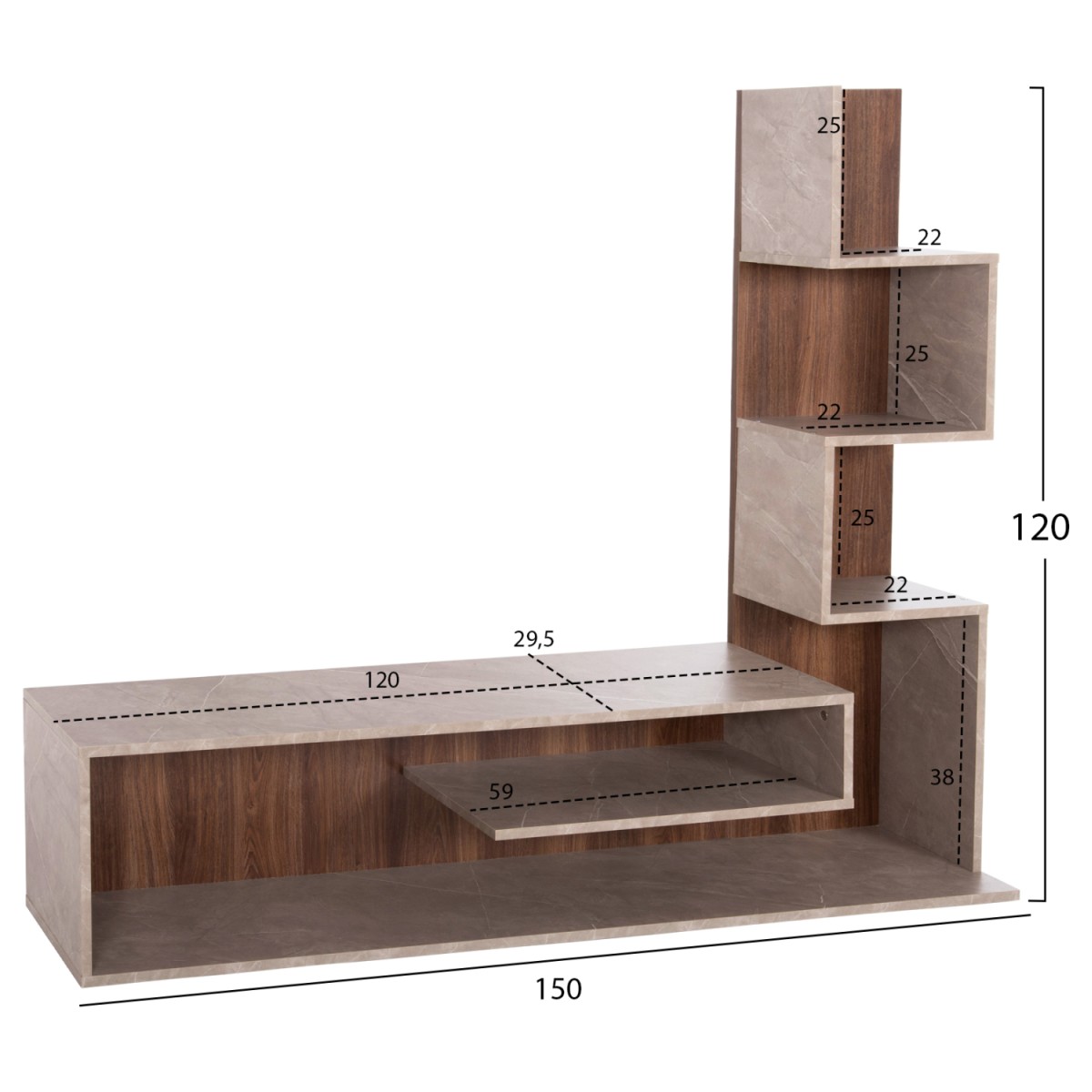 ΣΥΝΘΕΤΟ ΤΗΛΕΟΡΑΣΗΣ EDELIE HM8908.14 ΜΕΛΑΜΙΝΗ ΓΚΡΙ STONE TEXTURE-ΦΥΣΙΚΟ 150x29,5x120Υεκ. ΣΥΝΘΕΤΟ ΤΗΛΕΟΡΑΣΗΣ EDELIE HM8908.14 ΜΕΛΑΜΙΝΗ ΓΚΡΙ STONE TEXTURE-ΦΥΣΙΚΟ 150x29,5x120Υεκ.