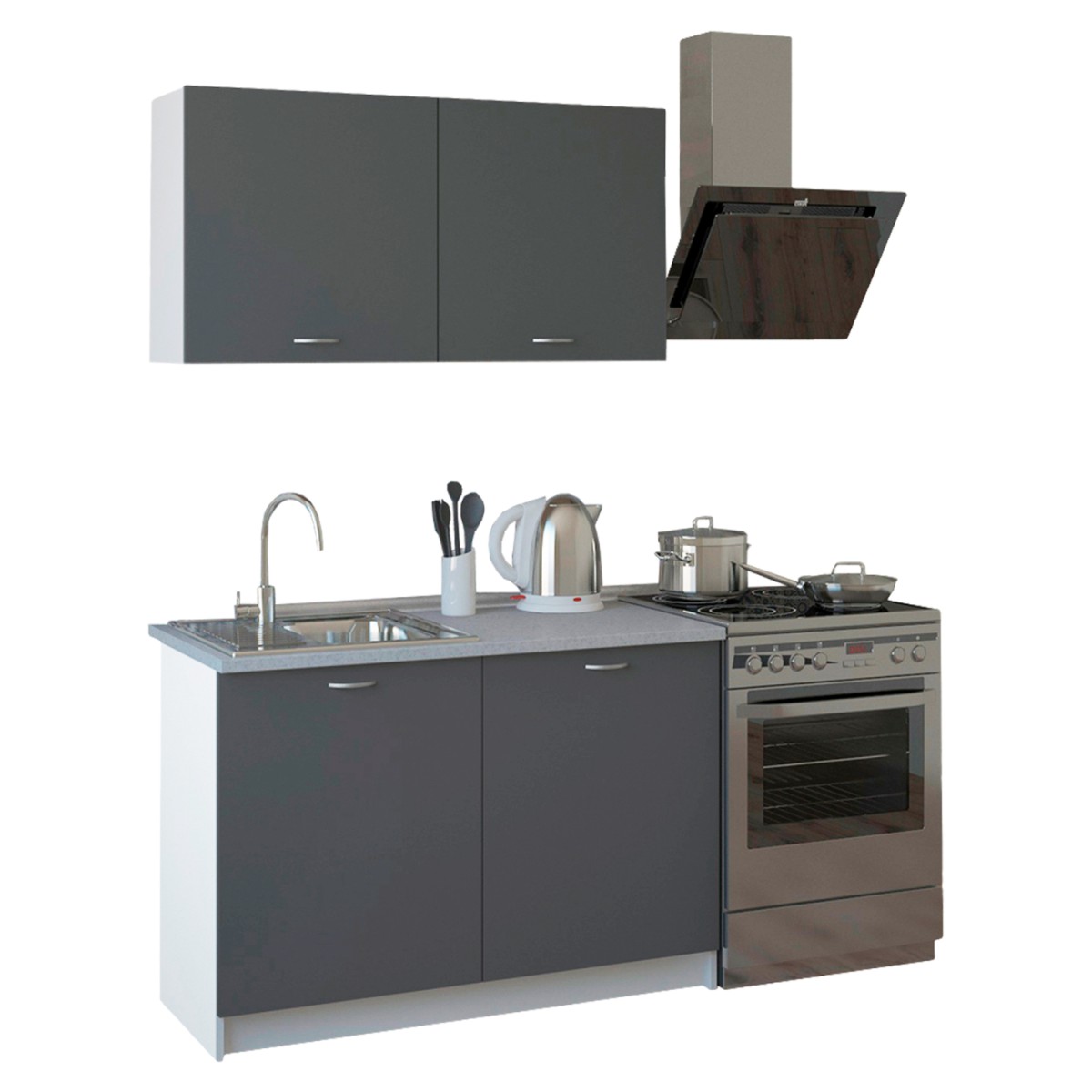 ΣΥΝΘΕΣΗ ΚΟΥΖΙΝΑΣ BLAINE ΜΕΛΑΜΙΝΗ ΓΚΡΙ HM2439.10 120x46-29,2εκ. ΣΥΝΘΕΣΗ ΚΟΥΖΙΝΑΣ BLAINE ΜΕΛΑΜΙΝΗ ΓΚΡΙ HM2439.10 120x46-29,2εκ.