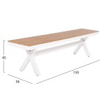 ΠΑΓΚΑΚΙ ΑΛΟΥΜΙΝΙΟΥ TAWNEE HM6038.02 ΛΕΥΚΟ-POLYWOOD ΚΑΘΙΣΜΑ ΦΥΣΙΚΟ 150x36x45Υεκ. ΠΑΓΚΑΚΙ ΑΛΟΥΜΙΝΙΟΥ TAWNEE HM6038.02 ΛΕΥΚΟ-POLYWOOD ΚΑΘΙΣΜΑ ΦΥΣΙΚΟ 150x36x45Υεκ.