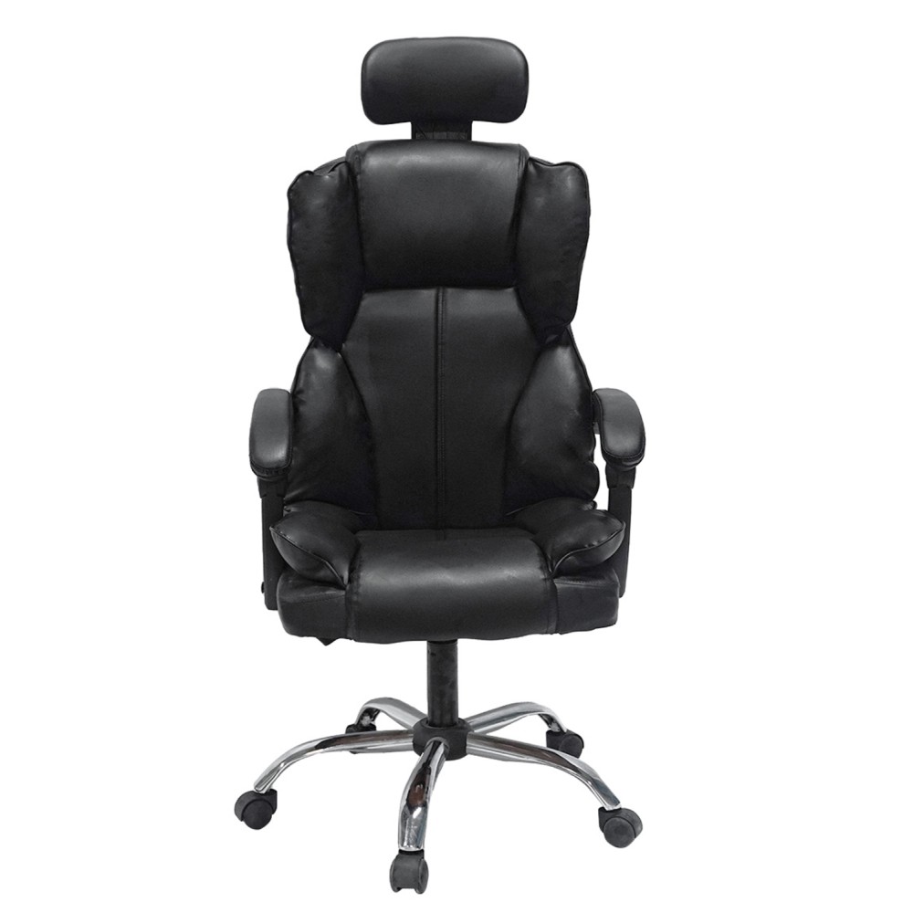 ΚΑΡΕΚΛΑ ΓΡΑΦΕΙΟΥ OCTAVIUS HM1202 ΜΑΥΡΟ PVC & NYLON-ΜΕΤΑΛ.ΧΡΩΜΙΟ ΒΑΣΗ 63x73x129Υεκ