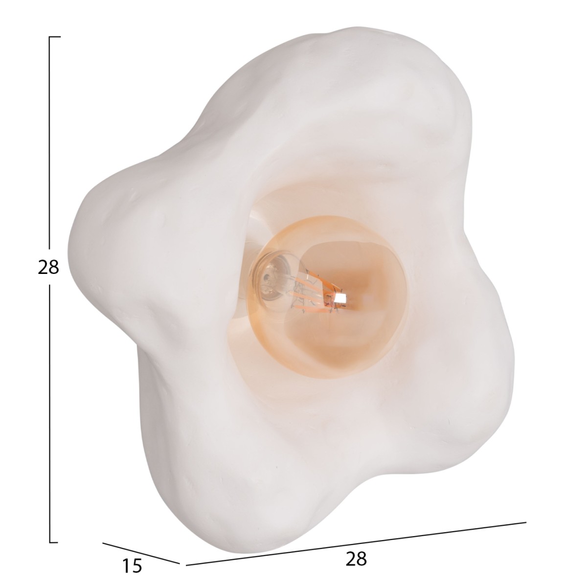 ΕΠΙΤΟΙΧΙΟ ΦΩΤΙΣΤΙΚΟ LUXON HM4701.02M FIBER CEMENT ΣΕ ΛΕΥΚΟ 28x15x28Υεκ.