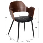 ΚΑΡΕΚΛΑ VELP HM9616.03 ΞΥΛΟ ΣΕ ΚΑΡΥΔΙ-ΜΑΥΡΟ PU-ΜΑΥΡΑ ΜΕΤΑΛ. ΠΟΔΙΑ 55,5x50x79Υεκ. ΚΑΡΕΚΛΑ VELP HM9616.03 ΞΥΛΟ ΣΕ ΚΑΡΥΔΙ-ΜΑΥΡΟ PU-ΜΑΥΡΑ ΜΕΤΑΛ. ΠΟΔΙΑ 55,5x50x79Υεκ.