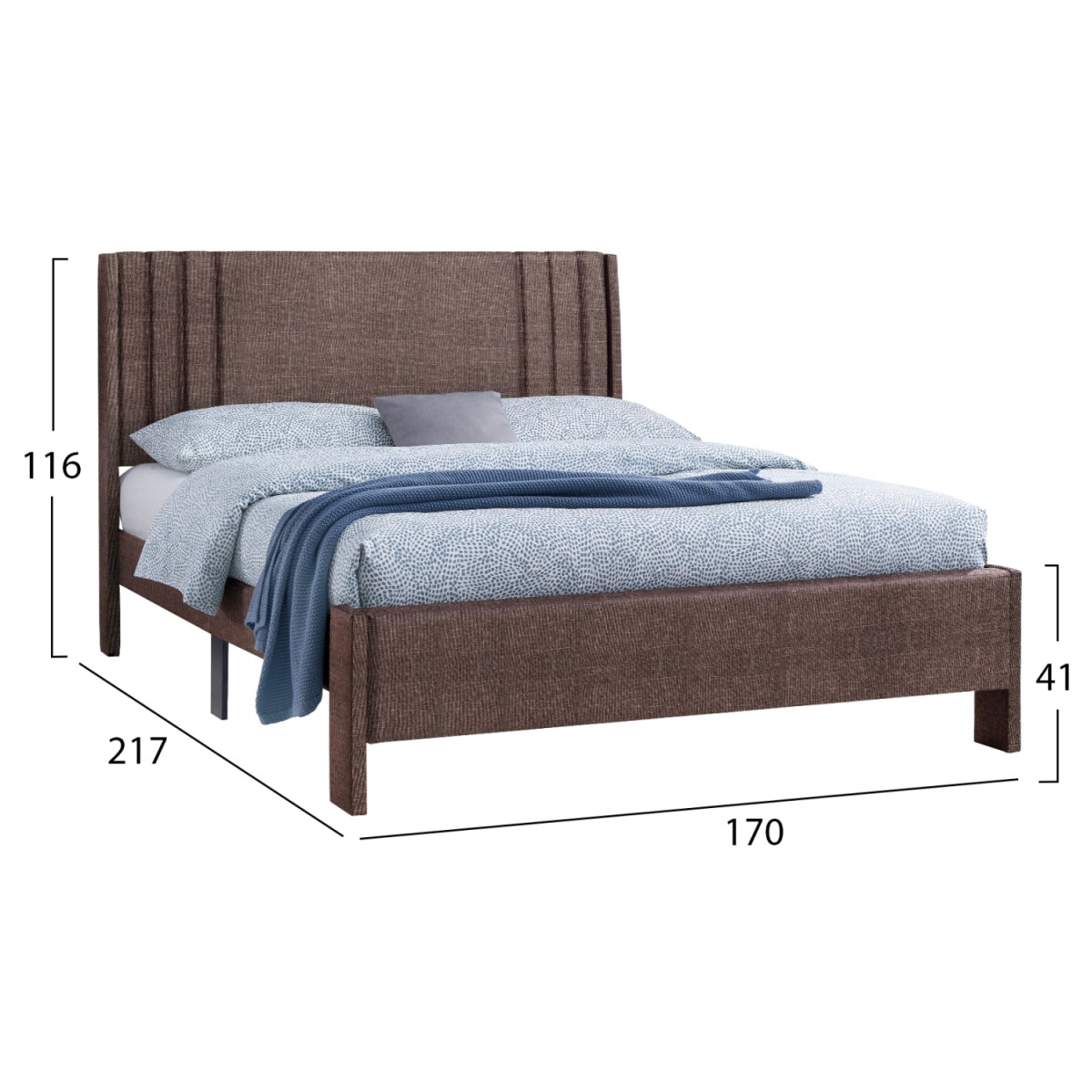ΚΡΕΒΑΤΙ ΔΙΠΛΟ CREDENCE HM685.03 ΚΑΦΕ ΥΦΑΣΜΑ ΓΙΑ ΣΤΡΩΜΑ 160Χ200εκ. ΚΡΕΒΑΤΙ ΔΙΠΛΟ CREDENCE HM685.03 ΚΑΦΕ ΥΦΑΣΜΑ ΓΙΑ ΣΤΡΩΜΑ 160Χ200εκ.
