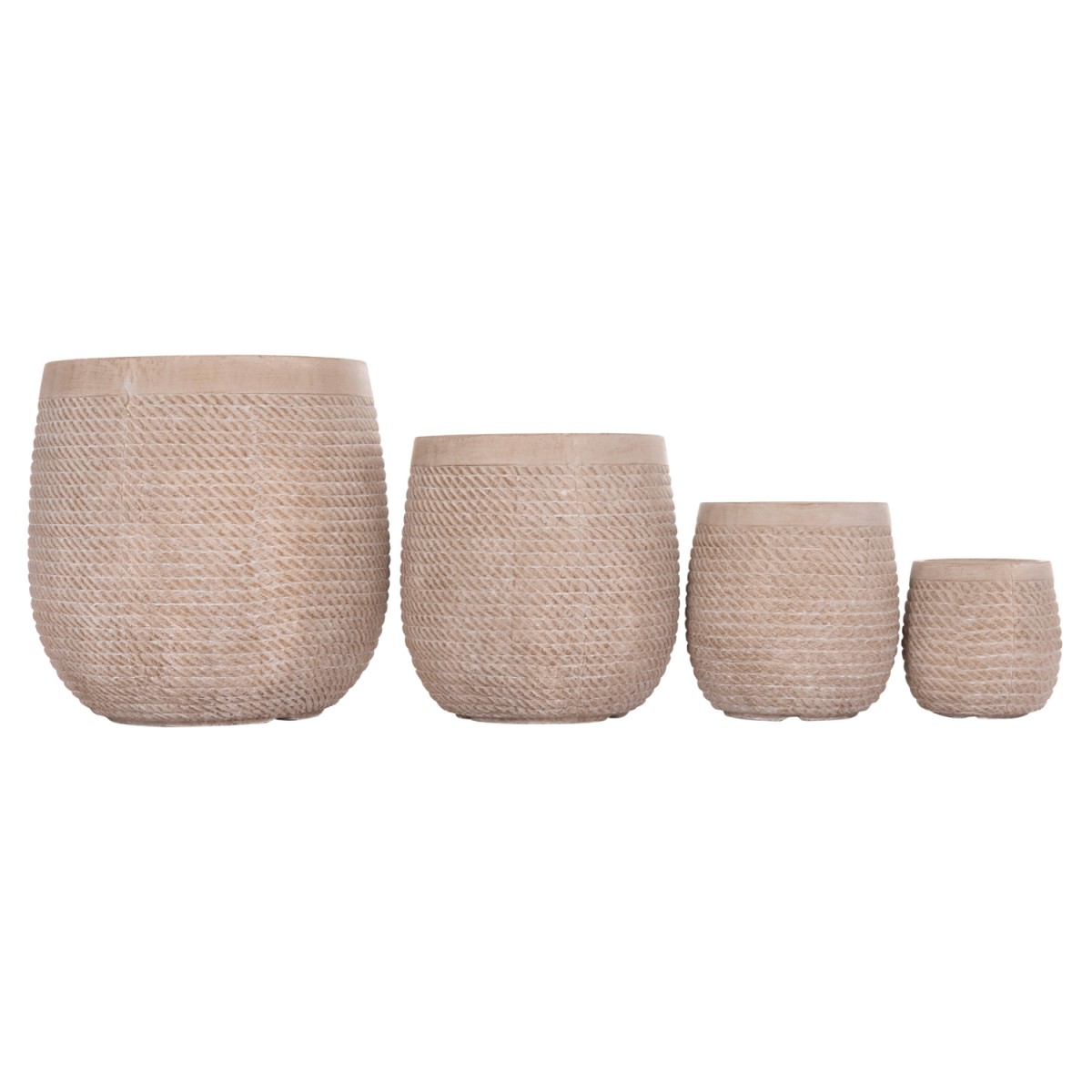 ΣΕΤ 4ΤΜΧ ΓΛΑΣΤΡΕΣ ΣΤΡΟΓΓΥΛΕΣ GARDENER HM4722 FIBERCLAY--IVORY CEMENT Φ54x54Υεκ ΣΕΤ 4ΤΜΧ ΓΛΑΣΤΡΕΣ ΣΤΡΟΓΓΥΛΕΣ GARDENER HM4722 FIBERCLAY--IVORY CEMENT Φ54x54Υεκ