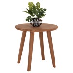 TΡΑΠΕΖΙ ΤΡΑΠΕΖΑΡΙΑΣ ΣΤΡΟΓΓΥΛΟ DANTE HM6379 ΞΥΛΟ TEAK Φ80x75Υεκ.