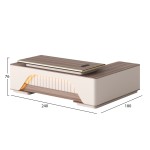 ΓΡΑΦΕΙΟ ΓΩΝΙΑ ΣΕΙΡΑ SUPERON HM2137L ΜΕΛΑΜΙΝΗ ΜΠΕΖ--LED ΦΩΤΙΣΜΟΣ 240x180x76Υεκ.