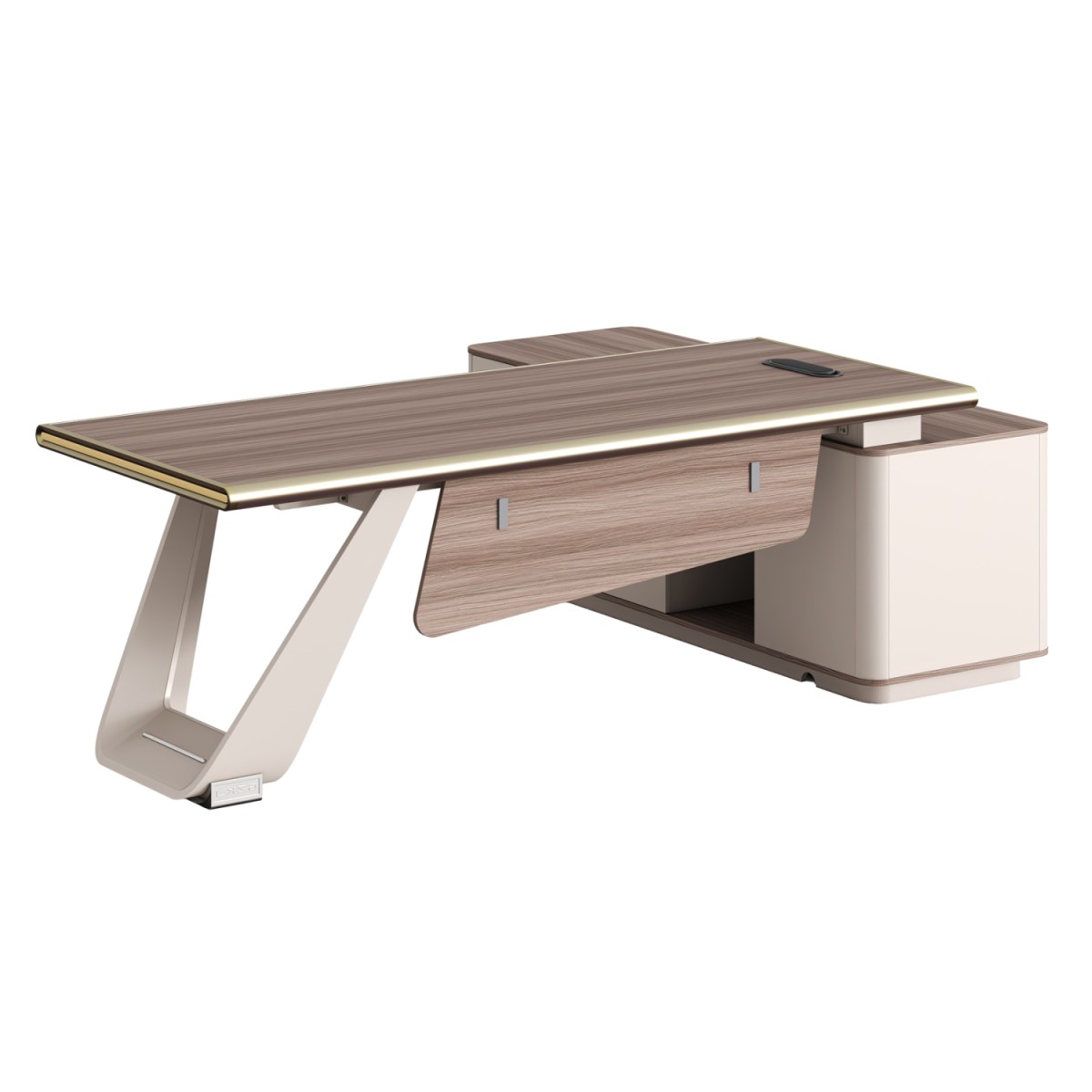 ΓΡΑΦΕΙΟ ΑΡΙΣΤΕΡΗ ΓΩΝΙΑ SUPERON HM2139L ΜΕΛΑΜΙΝΗ ΣΕ ΦΥΣΙΚΟ-ΜΠΕΖ--ΜΕΤΑΛ.ΠΟΔΙ 240x180x76Υεκ