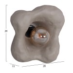 ΕΠΙΤΟΙΧΙΟ ΦΩΤΙΣΤΙΚΟ LUXON HM4701.03M FIBER CEMENT ΣΕ ΓΚΡΙ 28x15x28Υεκ.