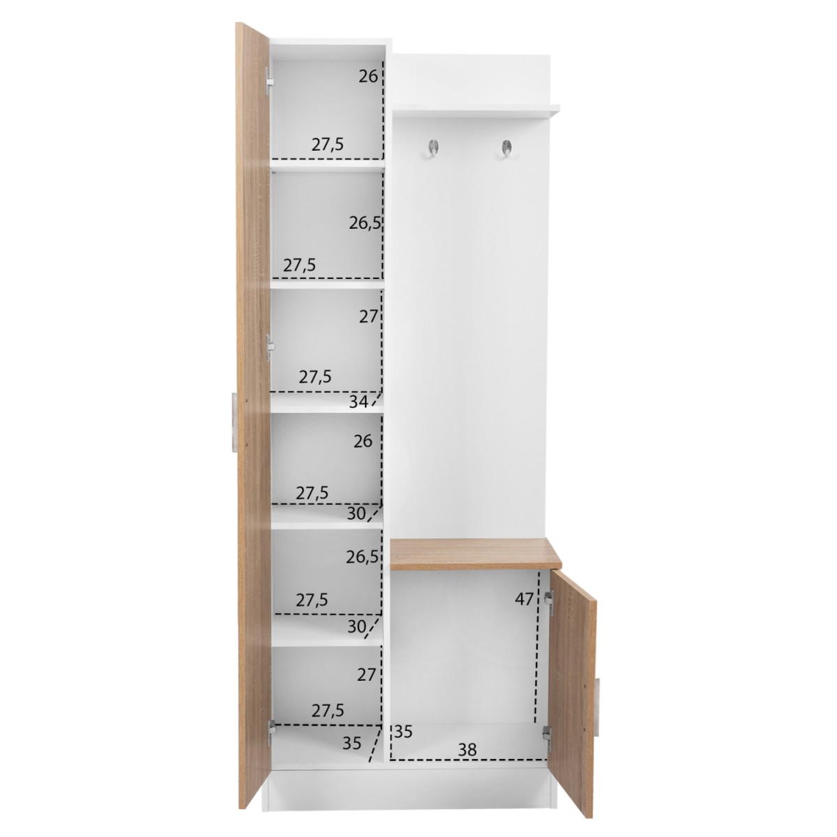 ΕΠΙΠΛΟ ΕΙΣΟΔΟΥ ΜΕ ΚΑΘΡΕΠΤΗ JANICE HM2264 SONAMA ΛΕΥΚΟ 70x37x181 εκ. ΕΠΙΠΛΟ ΕΙΣΟΔΟΥ ΜΕ ΚΑΘΡΕΠΤΗ JANICE HM2264 SONAMA ΛΕΥΚΟ 70x37x181 εκ.