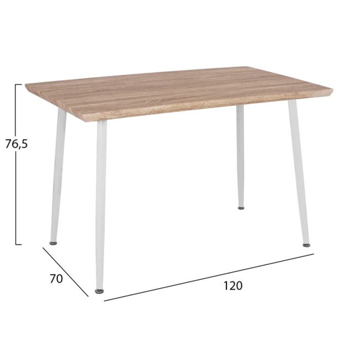 ΤΡΑΠΕΖΙ ΤΡΑΠΕΖΑΡΙΑΣ PALOMA HM8334.02, 120X70X76,5- SONOMA, ΛΕΥΚΑ ΠΟΔΙΑ ΤΡΑΠΕΖΙ ΤΡΑΠΕΖΑΡΙΑΣ PALOMA HM8334.02, 120X70X76,5- SONOMA, ΛΕΥΚΑ ΠΟΔΙΑ
