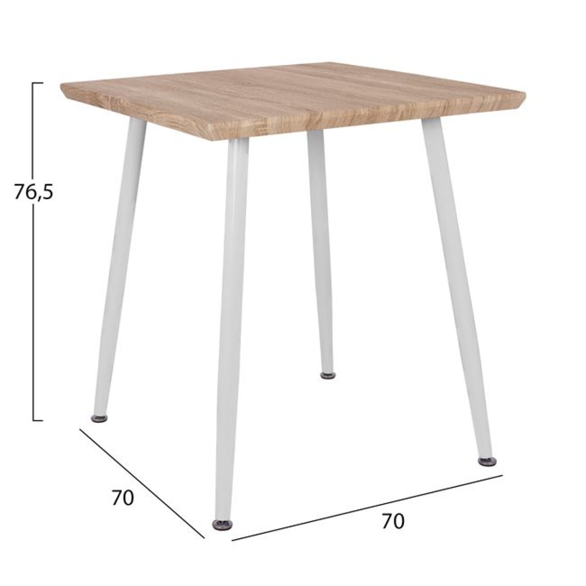 ΤΡΑΠΕΖΙ ΤΡΑΠΕΖΑΡΙΑΣ PALOMA HM8335.02, 70Χ70X76,5, SONOMA, ΛΕΥΚΑ ΠΟΔΙΑ ΤΡΑΠΕΖΙ ΤΡΑΠΕΖΑΡΙΑΣ PALOMA HM8335.02, 70Χ70X76,5, SONOMA, ΛΕΥΚΑ ΠΟΔΙΑ