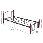 ΚΡΕΒΑΤΙ MAKAI ΜΕΤΑΛΛΟ ΞΥΛΟ ΚΑΡΥΔΙ ΣΤΡΩΜΑ 90X190 HM381 ΚΡΕΒΑΤΙ MAKAI ΜΕΤΑΛΛΟ ΞΥΛΟ ΚΑΡΥΔΙ ΣΤΡΩΜΑ 90X190 HM381