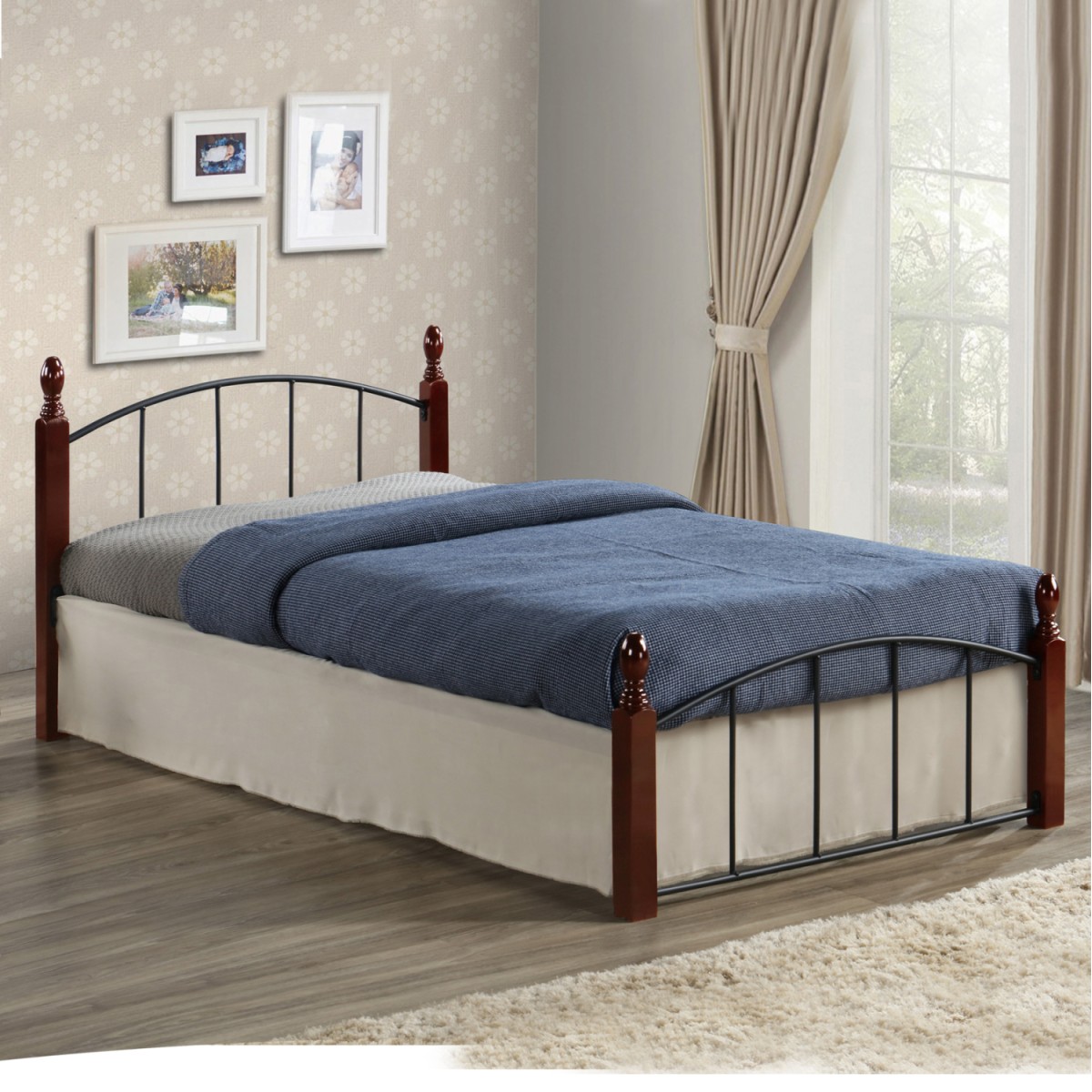 ΚΡΕΒΑΤΙ MAKAI ΜΕΤΑΛΛΟ ΞΥΛΟ ΚΑΡΥΔΙ ΣΤΡΩΜΑ 90X190 HM381 ΚΡΕΒΑΤΙ MAKAI ΜΕΤΑΛΛΟ ΞΥΛΟ ΚΑΡΥΔΙ ΣΤΡΩΜΑ 90X190 HM381