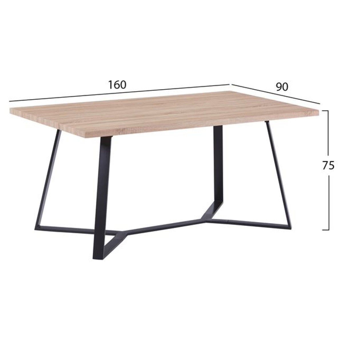 ΤΡΑΠΕΖΙ ALDWIN ΜΕ MDF ΕΠΙΦΑΝΕΙΑ SONAMA & ΜΕΤΑΛΛΙΚΑ ΠΟΔΙΑ HM8551.01 160X90X75Υ εκ. ΤΡΑΠΕΖΙ ALDWIN ΜΕ MDF ΕΠΙΦΑΝΕΙΑ SONAMA & ΜΕΤΑΛΛΙΚΑ ΠΟΔΙΑ HM8551.01 160X90X75Υ εκ.